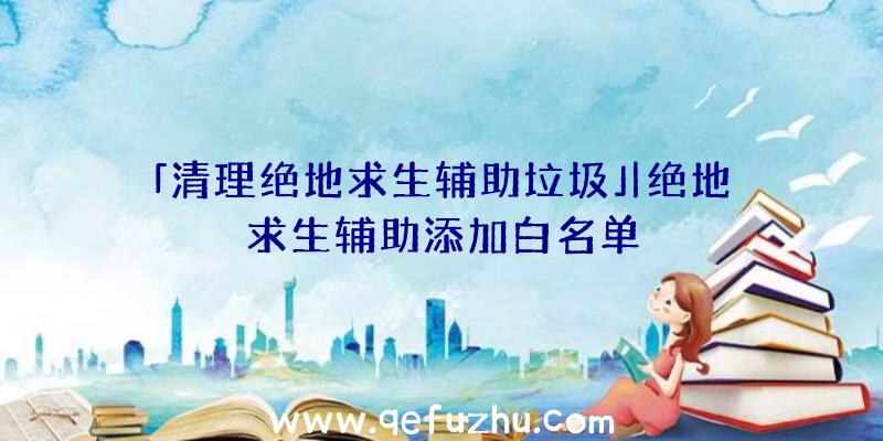 「清理绝地求生辅助垃圾」|绝地求生辅助添加白名单